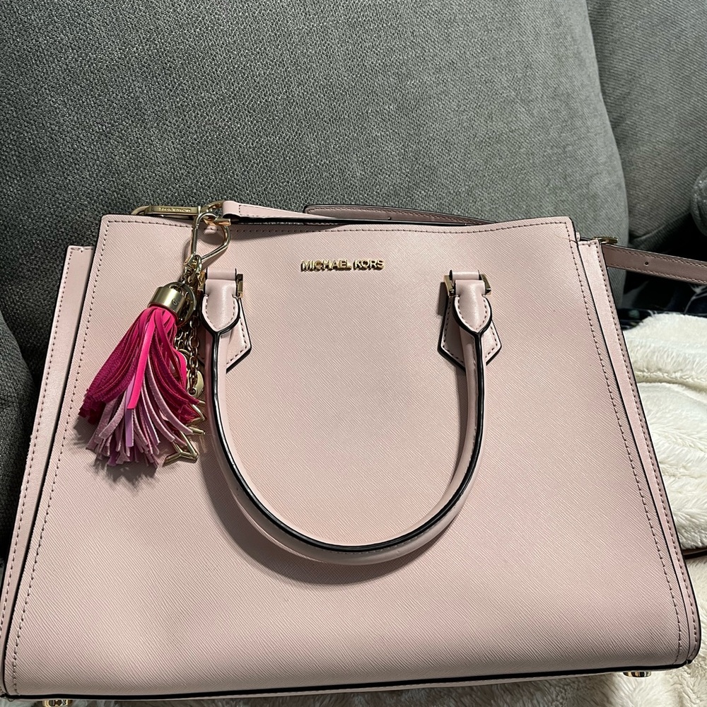 Michael Kors Blush Pink Satchel with Tassel